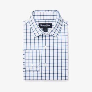 Mizzen+Main - Leeward Dress Shirt - White & Navy Windowpane